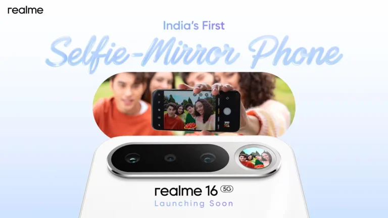 Realme 16 5G selfie mirror phone with 7000mAh battery India launch