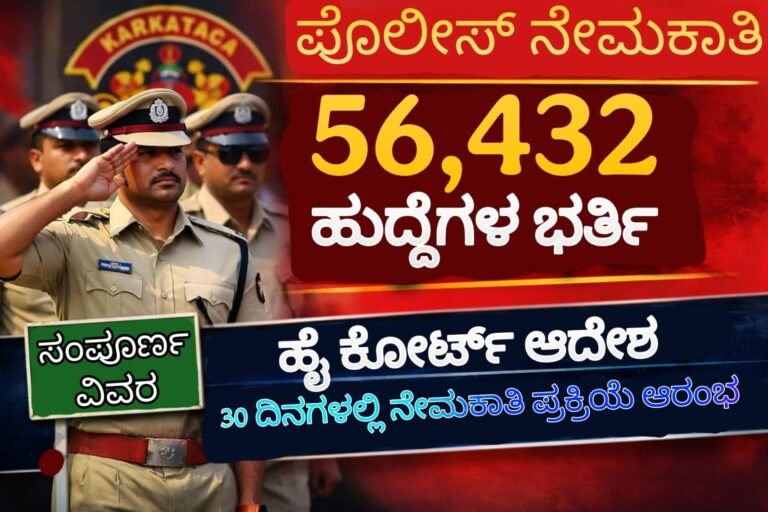 Karnataka Police Recruitment 2026 notification for 56432 police vacancies in Karnataka